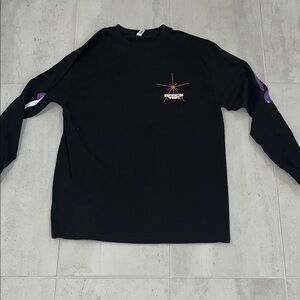 L*Space Black Tee with Orange Graphic